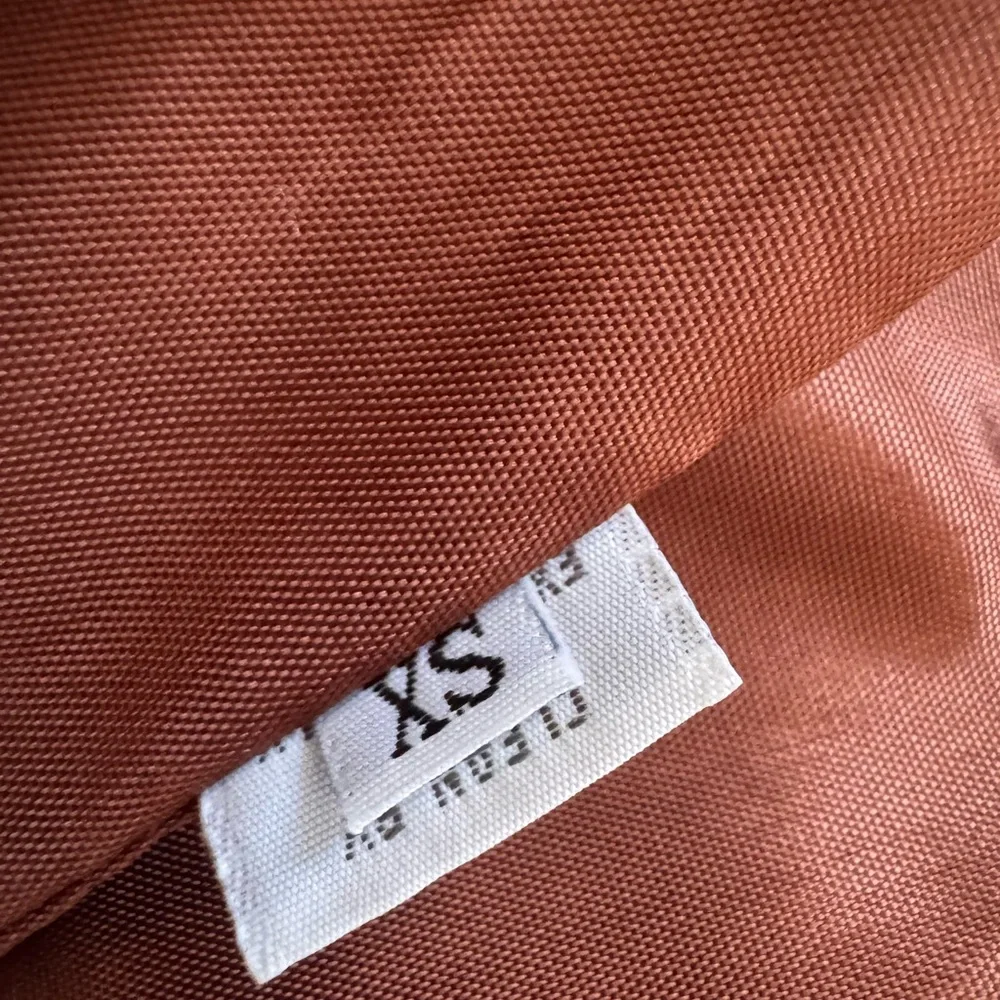 Vintage 70s Luxury Brown Genuine Leather Coat with Large Fur Collar Size XS - Picture 7 of 9